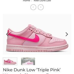 Women’s Nike Dunks Low ‘Triple Pink’ DH9765-600